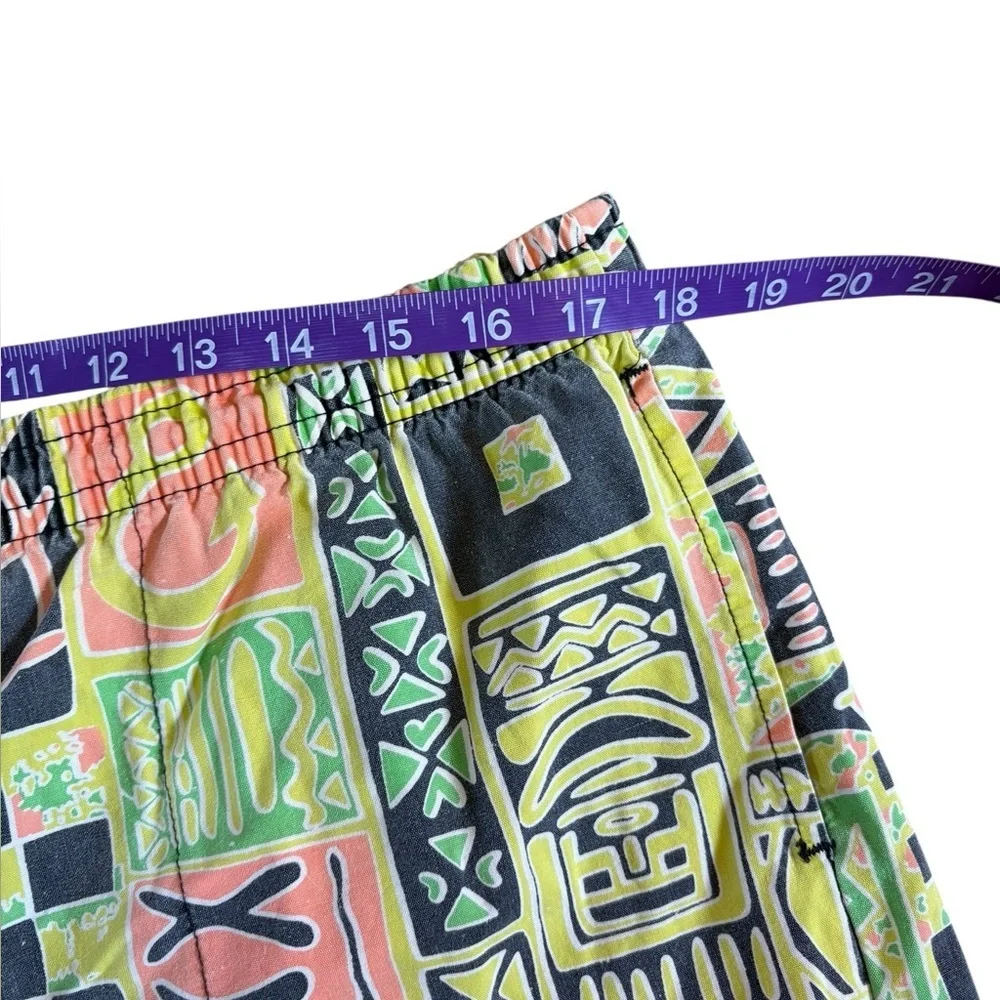 Vintage Green Tropical Swim Trunks